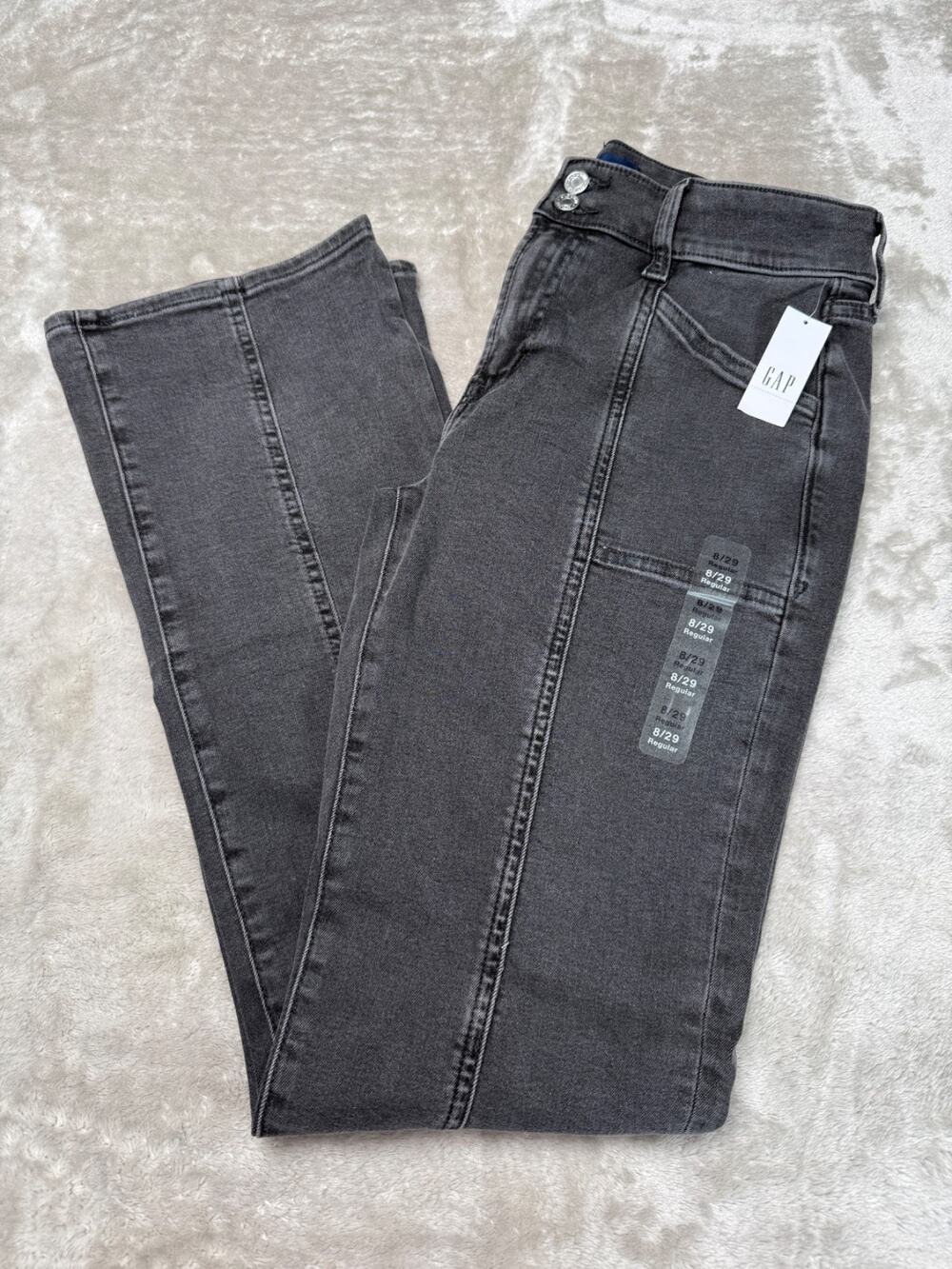 Gap Universal Baby Boot Cut Washed Black Denim Jeans Womens Size 8 29 NWT